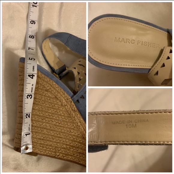 Marc Fisher wedge sandals 10 - Picture 9 of 9